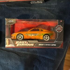 the fast and furious Brian’s Toyota surpra die-cast car